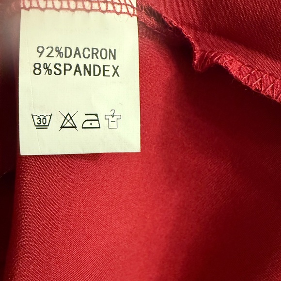 Women’s V-Neck Long Sleeve Wrap Dress with Ruffle Hem - Picture 6 of 7